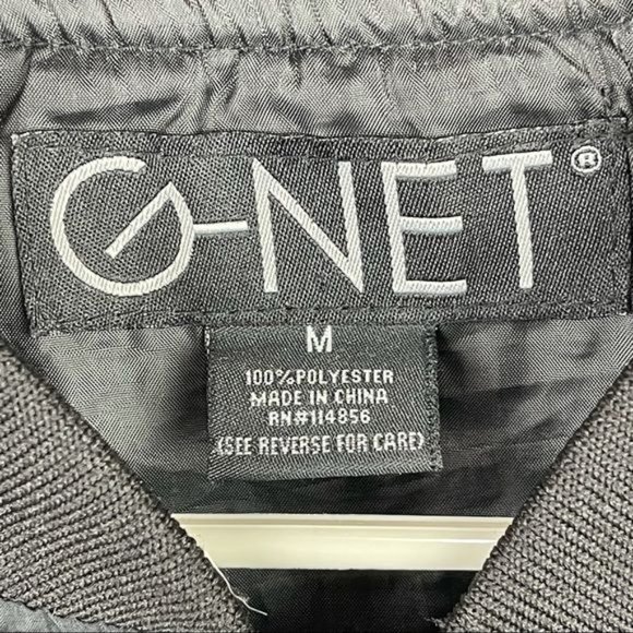 G-NET Black Full Zip Lightweight Bomber Style Windbreaker Jacket Size Medium - Picture 6 of 10